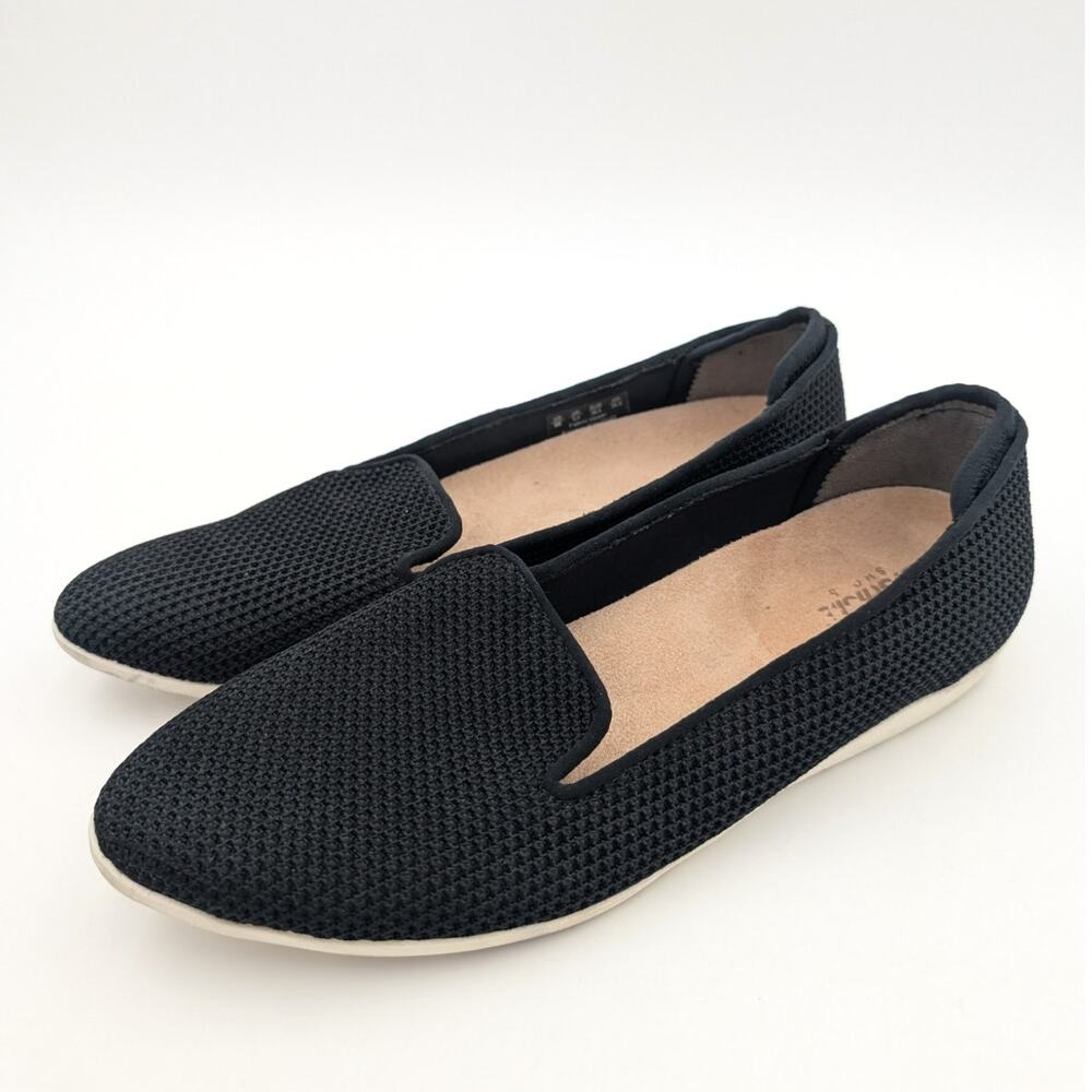 Dr. Scholl's Eliza Round Toe Slip On Casual Flat Shoes Women's Black Size US8M